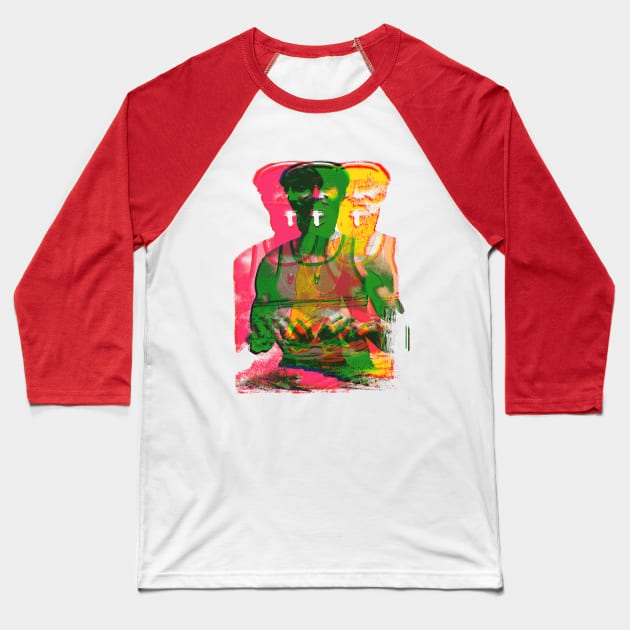 Lee Scratch Perry Baseball T-Shirt by HAPPY TRIP PRESS